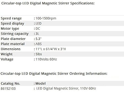 Gowe circular-top LED digitale agitatore magnetico 100 – 1500 rpm