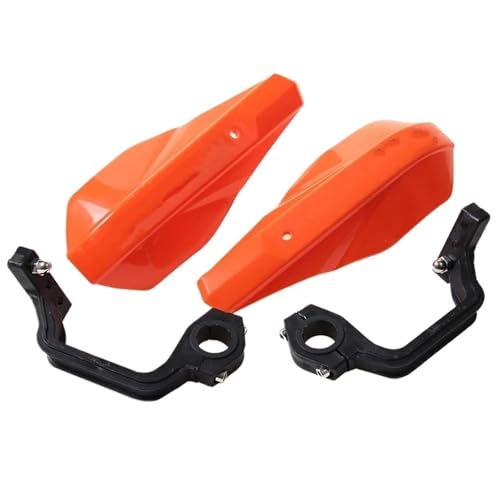 Fiakaon Handprotektoren Universal Zubehör Motorrad Handprotektoren Griff Protector Handschutz Lenker Lenker Handschutz(Orange)