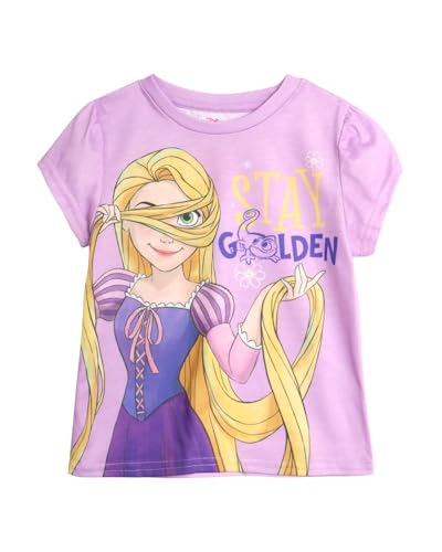 Disney Girls Graphic Tee - Cinderella, Little Mermaid, Rapunzel, Belle, Minnie Mouse Shirt for Toddlers & Girls (Size: 2T-6X) - Main Image