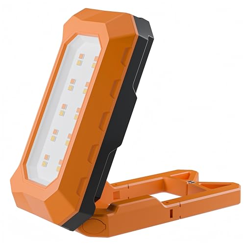 Lampe de Travail LED Rechargeable 500 Lumens, 3000K–6500K, 40H Autonomie, Support 180°, IP54,...