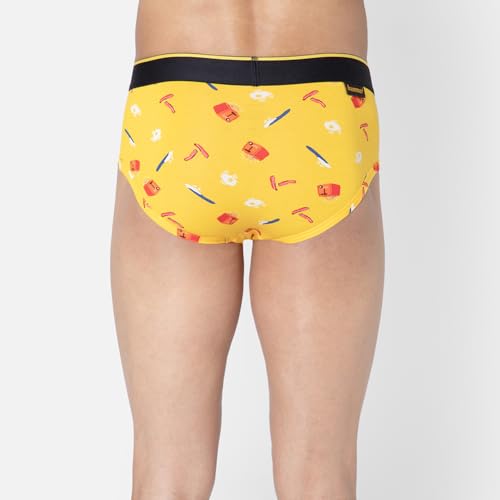 Image of Bummer Men's Printed Micro Modal Briefs Underwear | Ultra Soft & Breathable | Combo Pack of 2