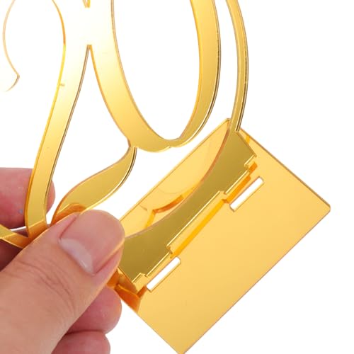 Numéros de table acrylique doré avec finition haut de gamme pour réception