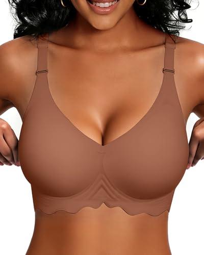 Image of Womens Wireless Jelly Bras No Underwire Support Push Up Removable Straps (U /Cross /Halter) Everyday Sports Bra