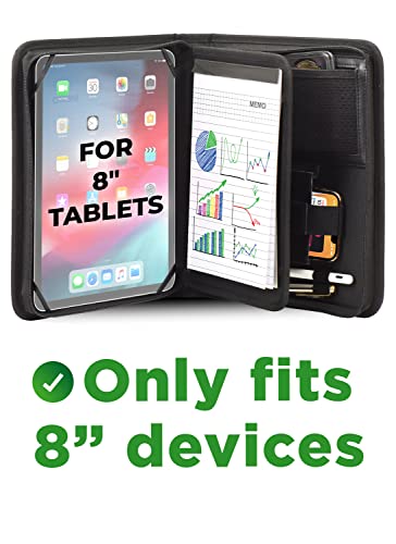 [New] Cooper Bizmate Pro Zippered Portfolio Organizer With 6-8" Conference Folder/Padfolio Tablet Holder, A5 Notebook | Multiple Pockets, Leather Finish, Eco-Mailer #TOP1