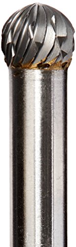 Image of Drill America SD-2 Carbide Burr /Rotary File Ball-End Double Cut for Die Grinder 5 /16 inch Dia. x 1 /4 inch Cut Length with 1 /4 inch Shank and 2 inch Overall Length, DUL Series
