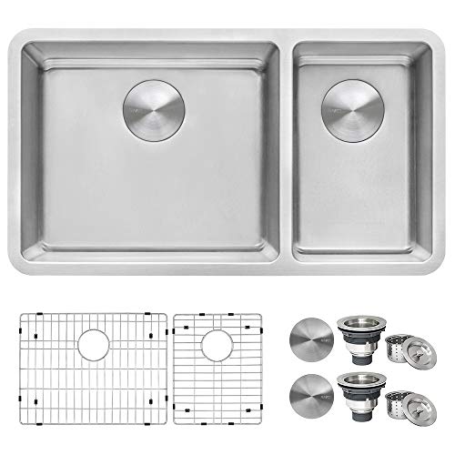 Ruvati 32-inch Undermount Kitchen Sink 70/30 Double Bowl 16 Gauge Stainless Steel - RVM5300 #1