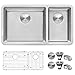 Ruvati 32-inch Undermount Kitchen Sink 70/30 Double Bowl 16 Gauge Stainless Steel - RVM5300