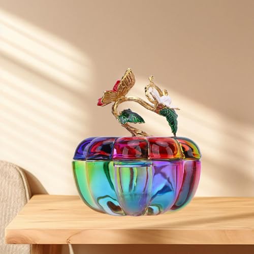 Vaso de vidrio para arte de uñas con tapa, gran capacidad miniatura 5