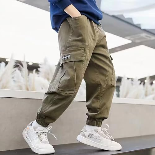 Boys Active Sports Cargo Pants for Kids Comfortable Loose Fit Sweatpants for Daily Use Versatile Summer Trousers3