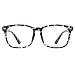 TIJN Blue Light Blocking Glasses Square Nerd Eyeglasses Frame Anti Blue Ray Computer Game Glasses ((Spring Hinge) Blue Ink)