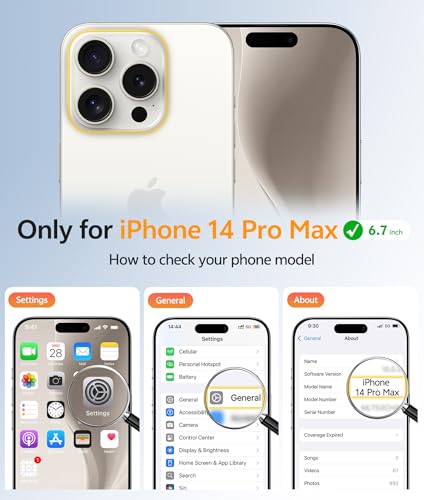Image of FNTCASE for iPhone 14 Pro Max Case: [Compatible with Magsafe] Translucent Matte Cases with [Full Camera Protection] [Screen Protector] Military Grade Shockproof Protective Phone Cover - Off White