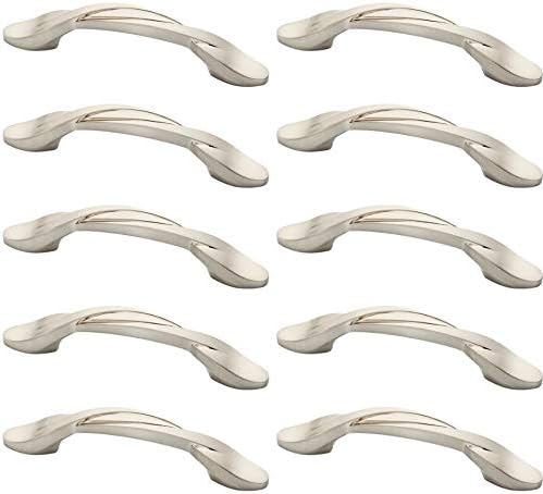 Miniatura 3 de Franklin Brass P35518K-SN-B1 asa curvada para cajón de gabinete de cocina, 3 pulgadas, níquel cepillado, 25 unidades