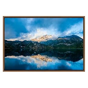 SIGNWIN Framed Canvas Wall Art Blue Sky Over...