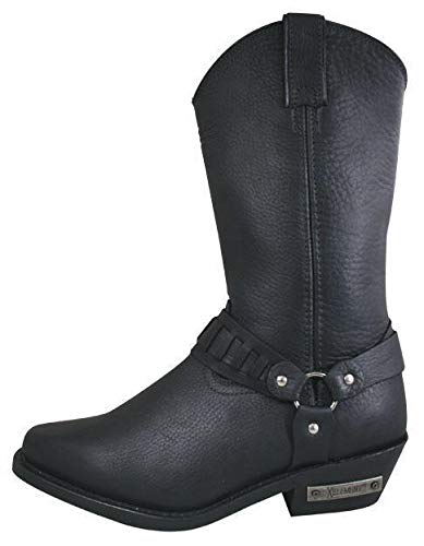 Xelement 1488 'King' Men's Black Leather Harness Boots - 9