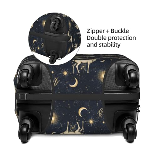 Luggage Cover Protector - Dark Blue Starry Sky Elk Print Suitcase Covers for Luggage Fit 18-21 Inch Suitcase3