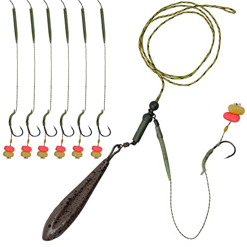 Shaddock Lot de 2 hameçons pour pêche à la carpe - Fabriqués à la main - Poids de 80 g Cover