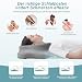 CHxxy Memory Foam Kissen 2in1,Ergonomisches Nackenkissen gegen Nackenschmerzen, atmungsaktiv,hautfreundlich,mit kühlendem Bezug–Kontur Bettkissen für Seiten-, Rücken-&Bauchschläfer,Vollgrau
