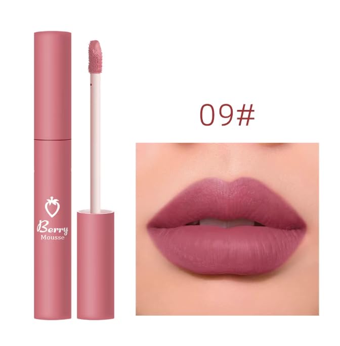 Matte Lipstick Nude Lipstick Long-lasting Waterproof (9), 3 ml (Pack of 1) - Image 2