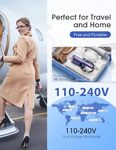 Image of Sundu Steamer for Clothes,1200W Portable Travel Steamer&Iron 180ml Navy | Compact 15s heat-up, 100ml tank, 25min powerful steam, 4 Modes, includes gloves,Quick wrinkle removal for travel & home.