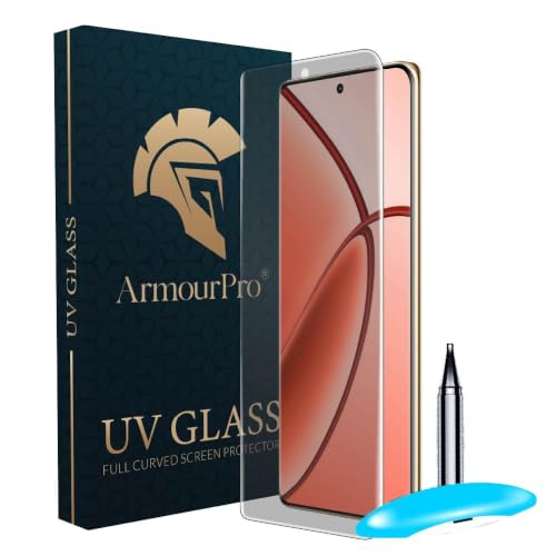 Image of ArmourPro Matte UV Tempered Glass for Realme P1 Pro, Realme 13 Pro, 13 Pro Plus and 12 Pro Plus 5G, Curved Screen Protector, Anti-Glare, Edge-to-Edge Coverage, Fingerprint Friendly, Case Friendly | Pack of 1
