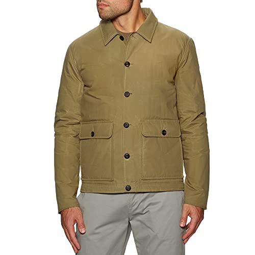 Billy Reid Men's Flight Jacket, Khaki, Large