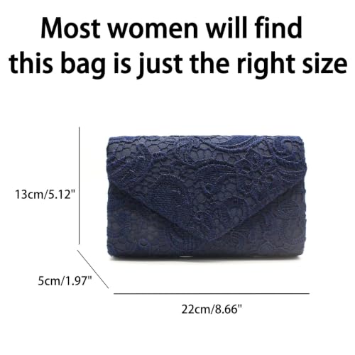 Image of 2026 Lace Embroidered Clutch Dressy Purse Envelope Evening Bag