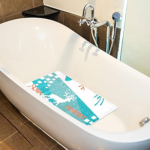 Tapis de bain antidérapant motif cerf évacuation eau anti-glisse - 6