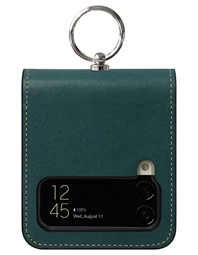 【リング付き】 Galaxy Z Flip3 5G ケース 栃木レザー Samsung サムソン 手帳型 カバー おしゃれ スマホケース 背面保護 全面保護 マグネット不使用 ストラップホール付き ギャラクシー zflip3用ケース SC-54B SCG1