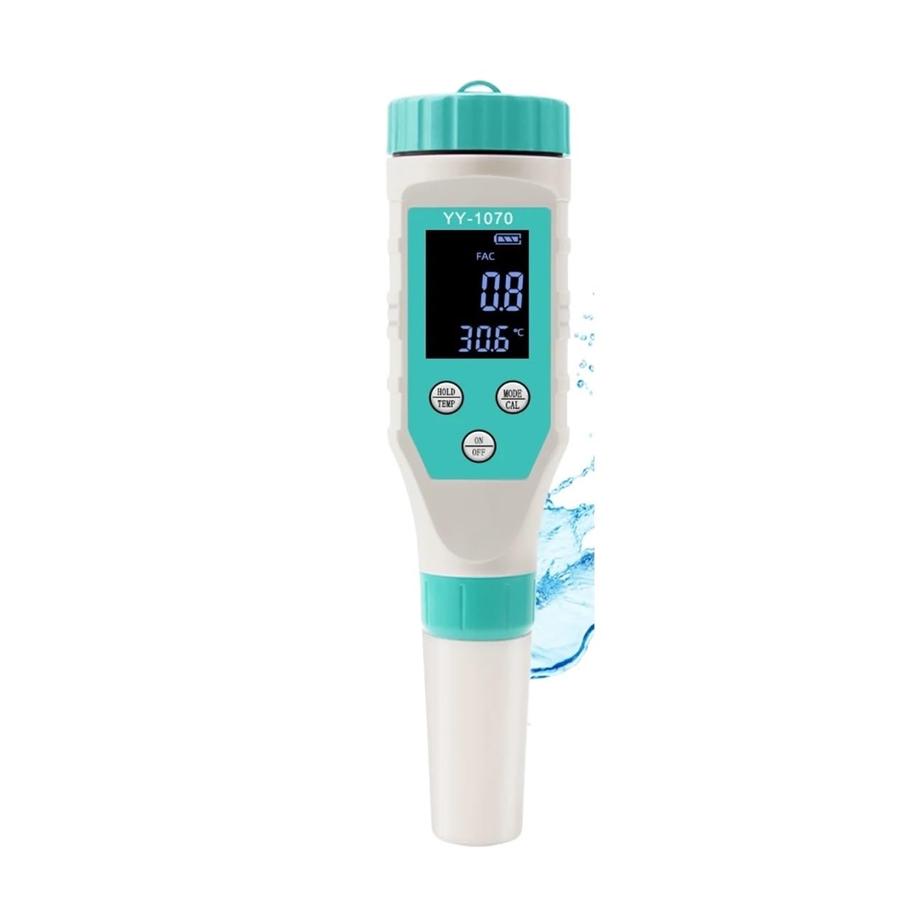 Analizzatore del Terreno Misuratore di pH e cloro for piscine 7 in 1, tester professionale SALE/ORP/TDS/EC/FAC, analizzatore qualità 'acqua for sornti termali spa