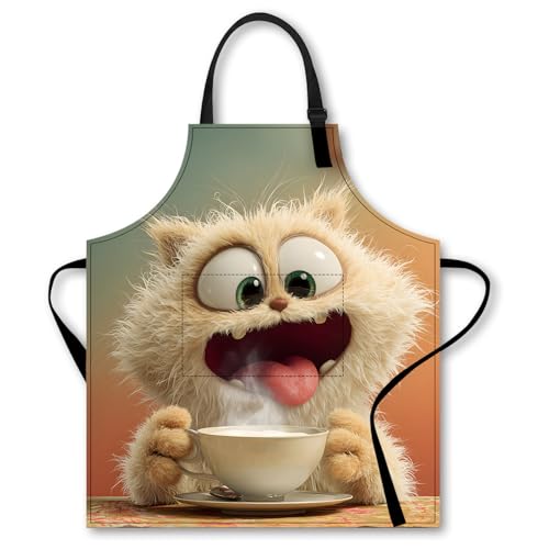 Image of Nuxovilar Cute Apron with Pockets, 26.77 * 30.7 Inches, Versatile for Meal Prep, Baking, Holiday Cooking