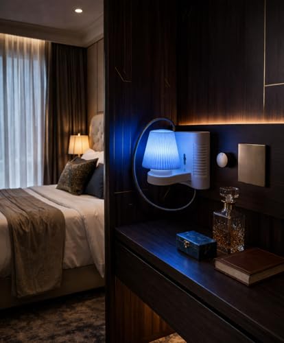 Image of GURUSOAMI Small Lamp Type 2 Pin Night Lamp 0.5 Watt Plug & Play LED Bulb For Bedroom, Living Room, Zero Watt Light Direct Socket Use For Night (Blue, 1)