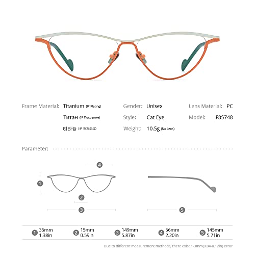 Image of FONEX Colorful Pure Titanium Glasses Frame Women Retro Round Eyeglasses