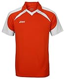 ASICS Men's Athletic Rotation Jersey (Large, Orange/White)