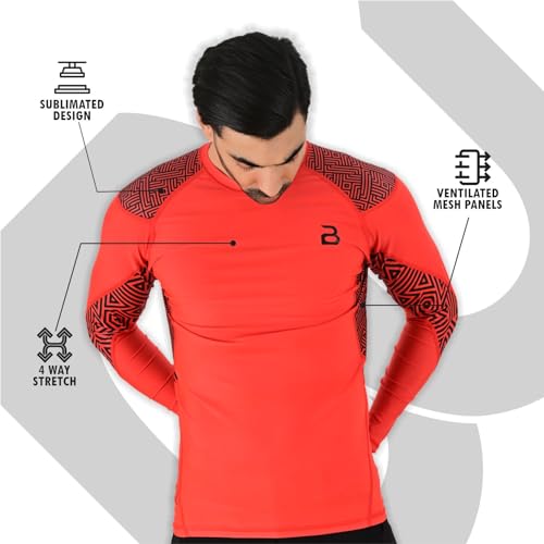 2BOLD MMA, BJJ Long Sleeve Compression Rash Guard Shirt For Men, Jiu Jitsu Compression Shorts 2PC Quick Dry Workout Gym Set4