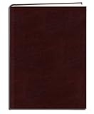 BookFactory Executive Notebook/Leather Business Notebook/Professional Journal - 168 Pages 7'' x 9'' Rich Burgundy Bonded Leather Book Section Sewn Hardbound (Made in USA)