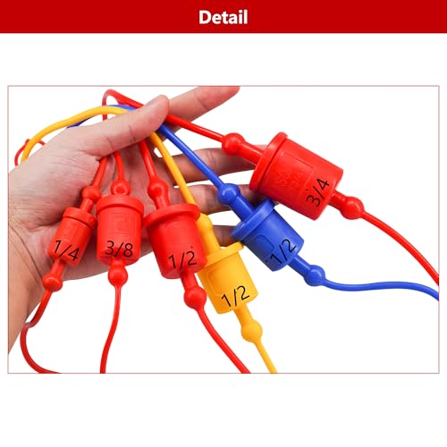 Image of 2sets 1 /2 ISO A Hydraulic Coupler Male Dust Cap and Female Plug Cover