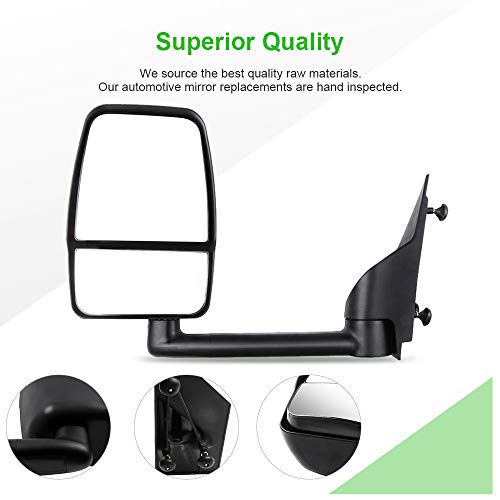 Scitoo Door Mirror Driver Side Fit For Chevy For Gmc Exterior Accessories Mirror 2003-2011 For Chevy For Gmc Express Savana Van 1500/2500/3500/4500 With Manual Controlling #TOP1
