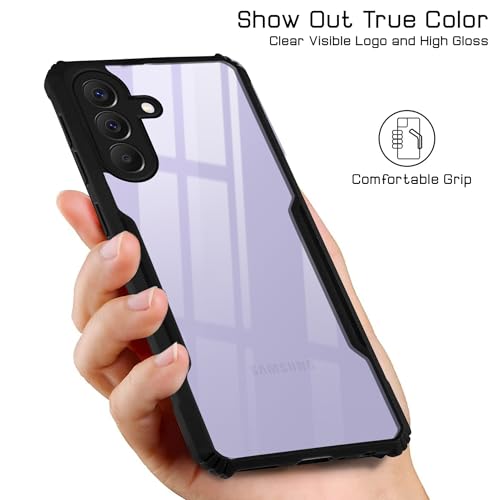 Image of Jkobi Hybrid Back Cover Case for Samsung Galaxy A37 5G (Shockproof with Polycarbonate Clear Panel | Professional Black)