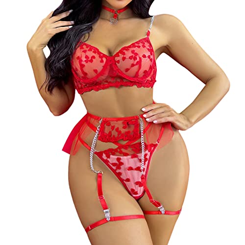 Lingerie ensemble dentelle à bretelles : idée cadeau coquin pour elle