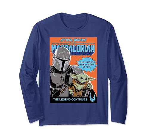 T-shirt original Star Wars The Mandalorian à manches longues pour cadeau d'anniversaire