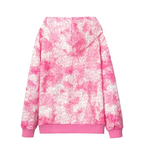 Image of WELAKEN Girls and Toddlers' Pullover Printed Hoodie Sweatshirt with Kangaroo Pocket