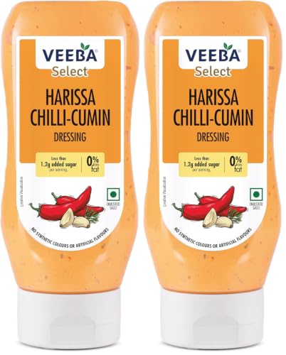 Image of Veeba Harissa Chilli Cumin Dressing (300G) I Gluten Free I 0 Trans Fat (Pack of 2)