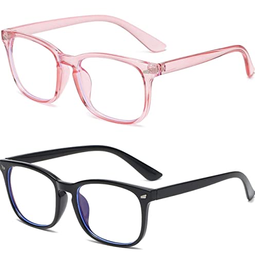 Image of IFLASH Blue Light Blocking Glasses Gaming Filter Transparent Square Eyeglasses for Eye Protection Men Women, Computer /Tablet /Laptop /Mobile /TV, Anti-blue & Anti eyestrain