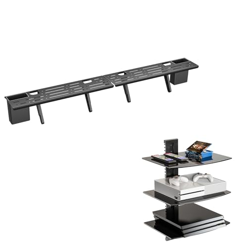 Image of WALI Floating TV Shelf and TV Top Shelf （CS303B+TSH004）