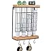 Vencipo Porta Capsule Caffe con 4 Ganci Rimovibili per Porta Tazzine da caffè Portaoggetti, Porta Accessori in Legna per Macchine da caffè, Cucina, Organizer Zucchero.