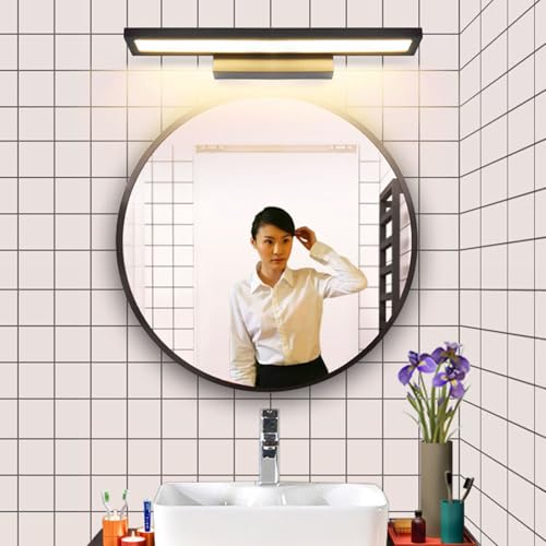 Aplique espejo baño IP4als impermeable con estructura de aluminio plateado 40cm 3