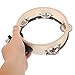 ULTECHNOVO Sturdy 6-inch Mountable Tambourine Drum Accessory with Wooden Frame, Single Row Jingles, Compatible with Drum Set Hi-hat for Percussion and Latin Music