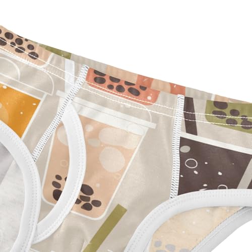 KLL Bubble Tea Pattern Toddler Boy Comfort Underwear Briefs Breathable Children Panties4