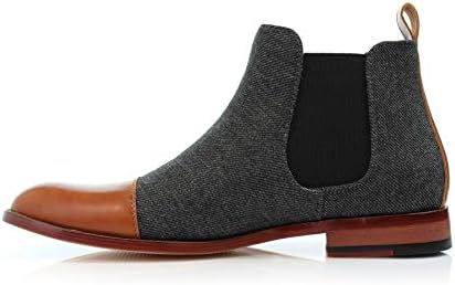 Polar Fox FORBES MPX806062 Grey Woolen and Leather Elastic Slip-on Fashion Chelsea Boots, 8.5, Brown 998 | Image 3