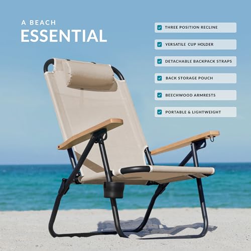 Water Buffalo Bondi Beach Chair with Reclining & Cup Holder
